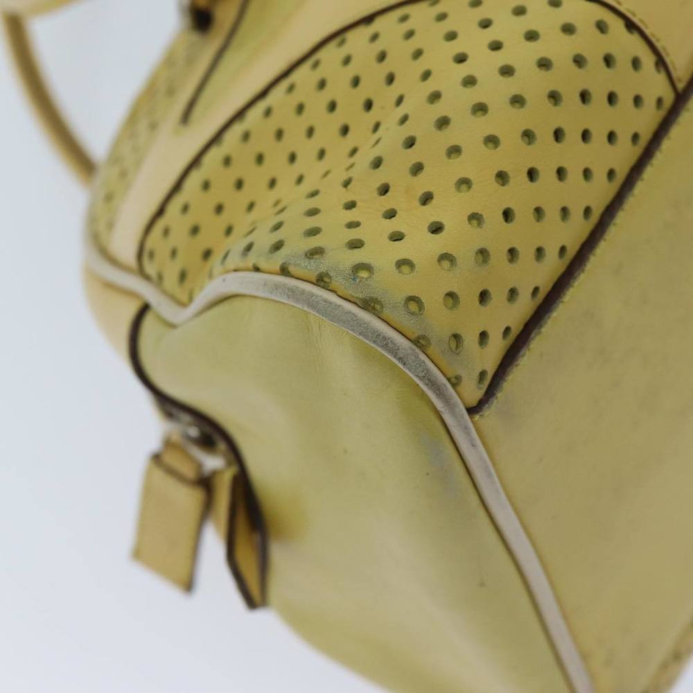 PRADA Hand Bag Leather Yellow Auth bs13198 - Picture 13 of 16